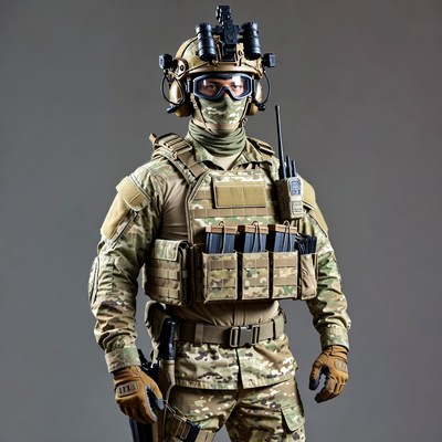 Soldier in tactical gear