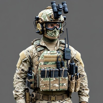 Soldier in tactical gear