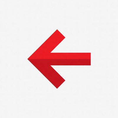 Red Left Arrow Icon