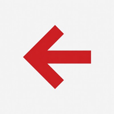 Red Left Arrow Icon