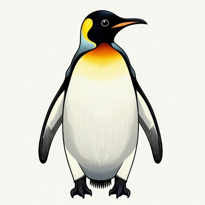 King Penguin Illustration