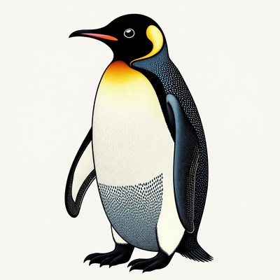 King Penguin Illustration