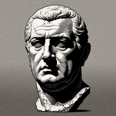 Ancient Roman Man Bust