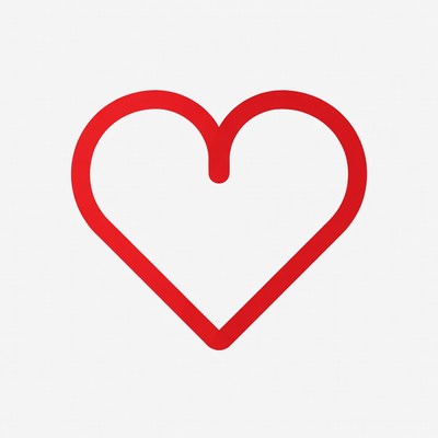 Red Heart Outline Icon