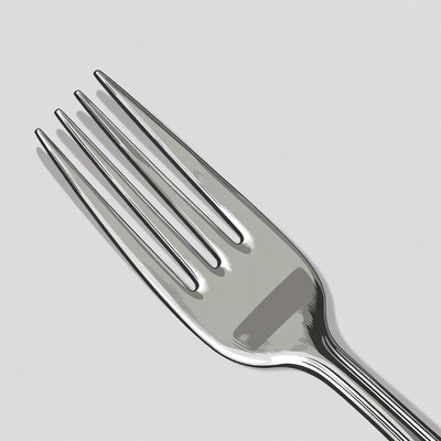 Silver Fork Isolated on White