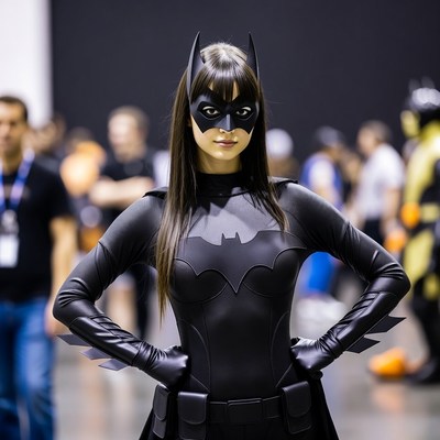 Batgirl Cosplay Woman at Convention