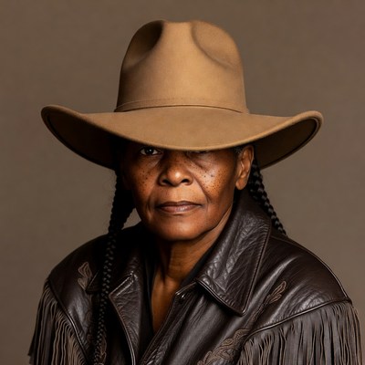 African-American woman in cowboy hat