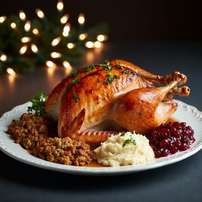 Roast Turkey Thanksgiving Dinner Plate