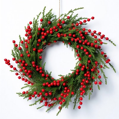 Red Holly Berry Christmas Wreath