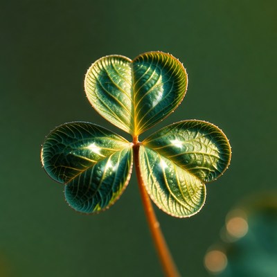 Four-leaf clover close-up