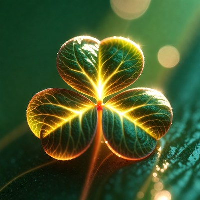 Glowing Four-Leaf Clover