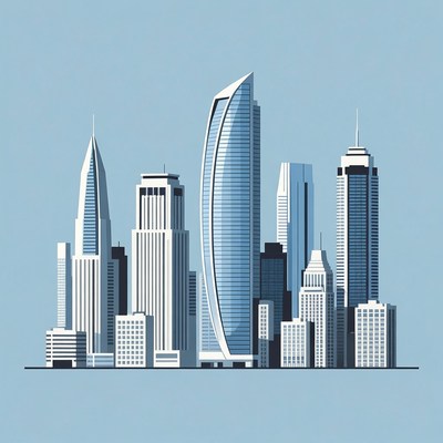 Modern Skyline Cityscape Illustration
