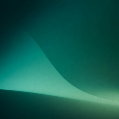 Abstract teal gradient waves