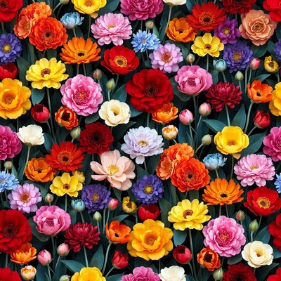 Vibrant Multicolored Flowers Bouquet