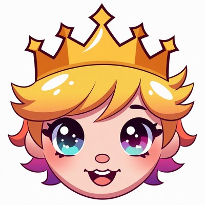 Princess Peach smiling cartoon face