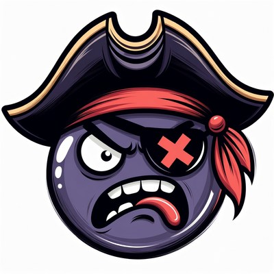 Angry Purple Pirate Emoji