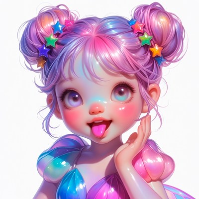 Anime girl sticking out tongue