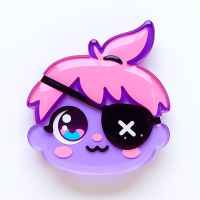 Cartoon pirate boy with eyepatch