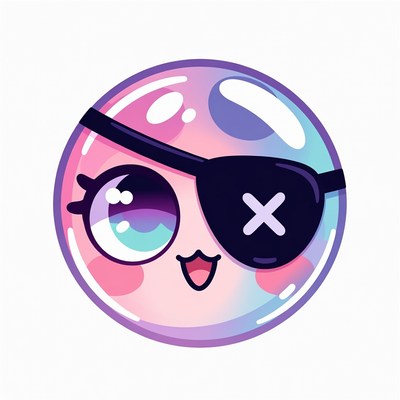Cute Kawaii Pirate Bubble Emote