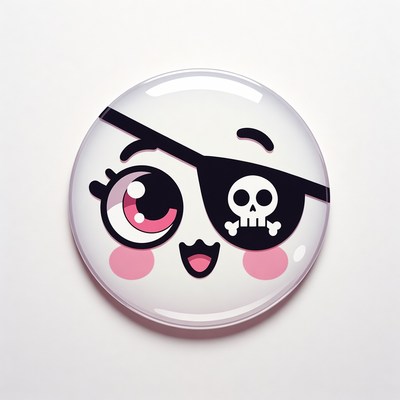 Cute Kawaii Pirate Face Clipart