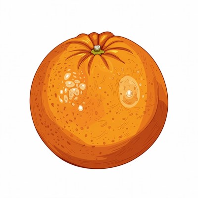 Ripe orange fruit illustration