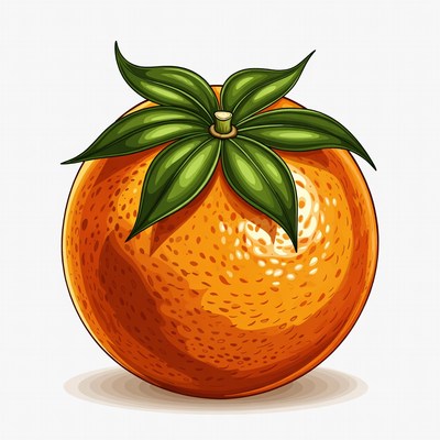 Orange fruit with green leaves