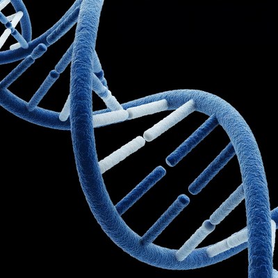 Blue DNA Double Helix