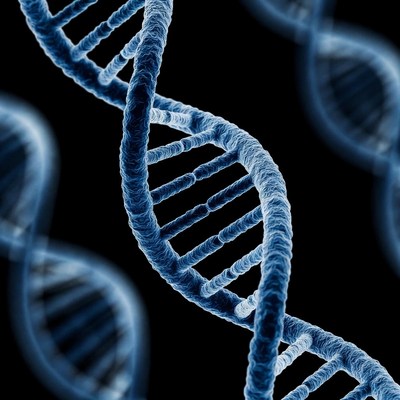 Blue DNA Double Helix Structure