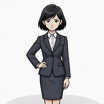 Asian woman in business suit