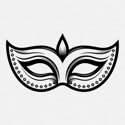 Black ornate masquerade mask