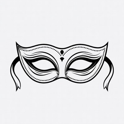 Black ornate masquerade mask