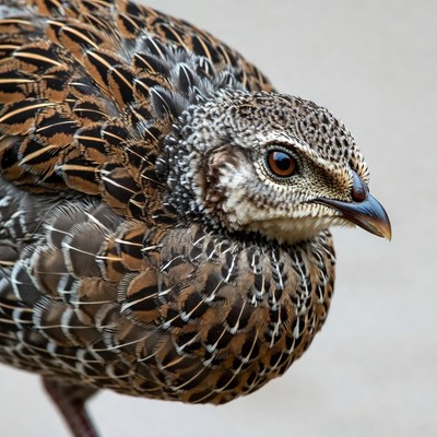 Closeup of Scaled Quail