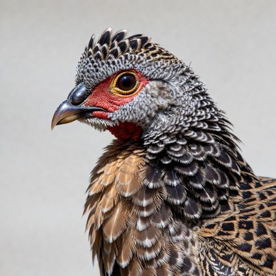 Red Junglefowl close-up portrait