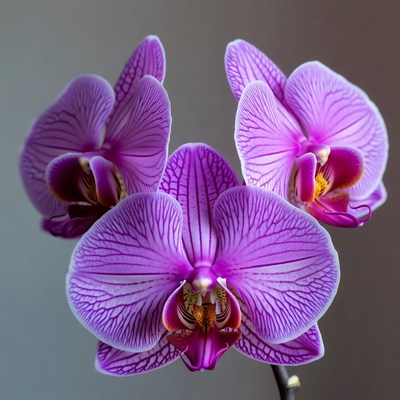 Purple Orchid Flowers Blooming