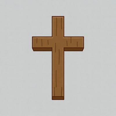 Wooden Christian Cross Illustration