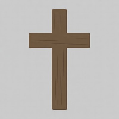 Wooden cross illustration