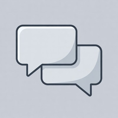 Two Speech Bubbles Illustration