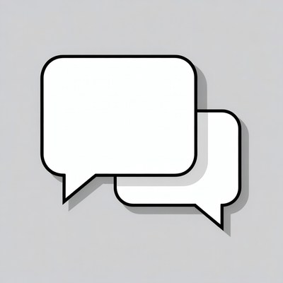 Two Empty Speech Bubbles