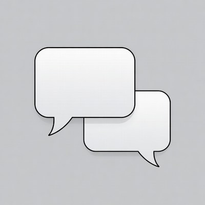 Two Empty Speech Bubbles