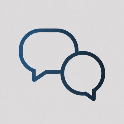 Two Empty Chat Speech Bubbles