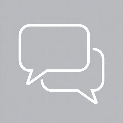 Two Gray Speech Bubbles Icon