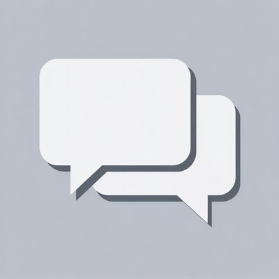 Two White Speech Bubbles