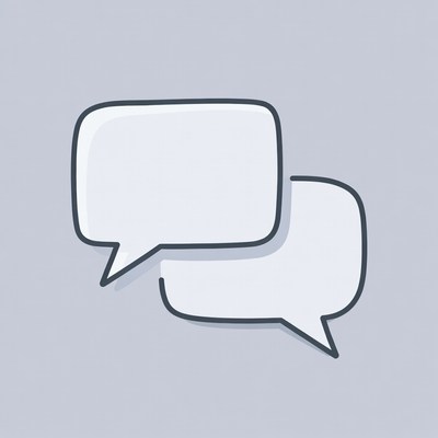 Two Empty Speech Bubbles Illustration