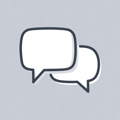 Two Speech Bubbles Illustration