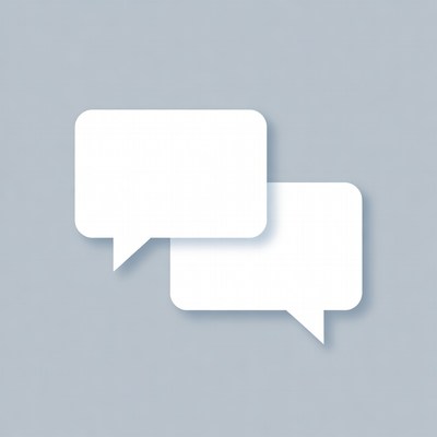 Two White Speech Bubbles