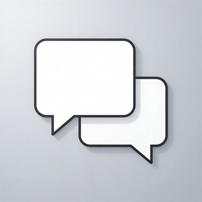 Two Empty Speech Bubbles