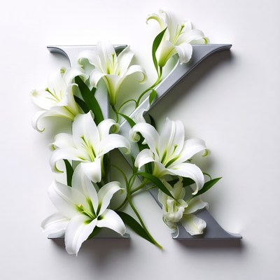 Lilies Forming Letter K