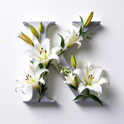 Lilies Forming Letter K