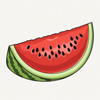 Sliced Watermelon Illustration
