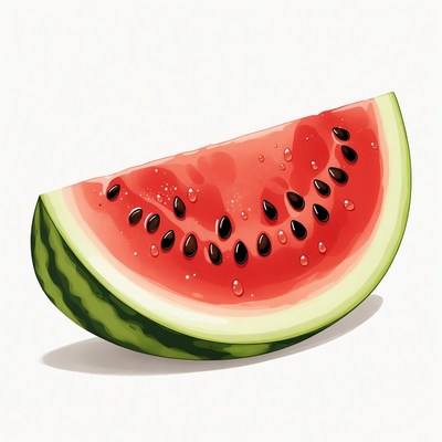 Sliced Watermelon on White Background